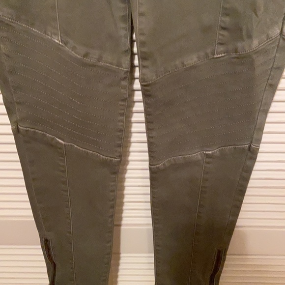 AMERICAN EAGLE Olive Green Moto Skinny Jeans Jegging - Picture 6 of 11